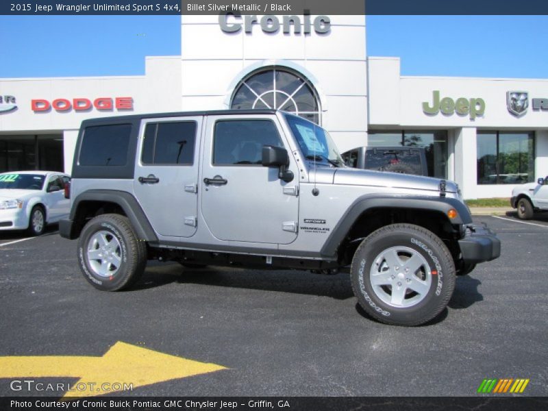 Billet Silver Metallic / Black 2015 Jeep Wrangler Unlimited Sport S 4x4