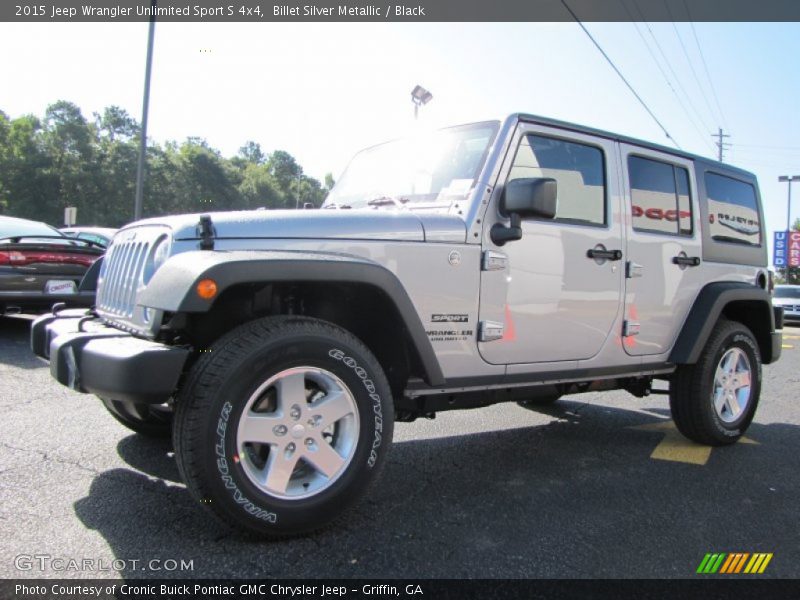 Billet Silver Metallic / Black 2015 Jeep Wrangler Unlimited Sport S 4x4