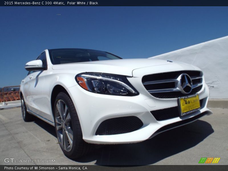 Polar White / Black 2015 Mercedes-Benz C 300 4Matic