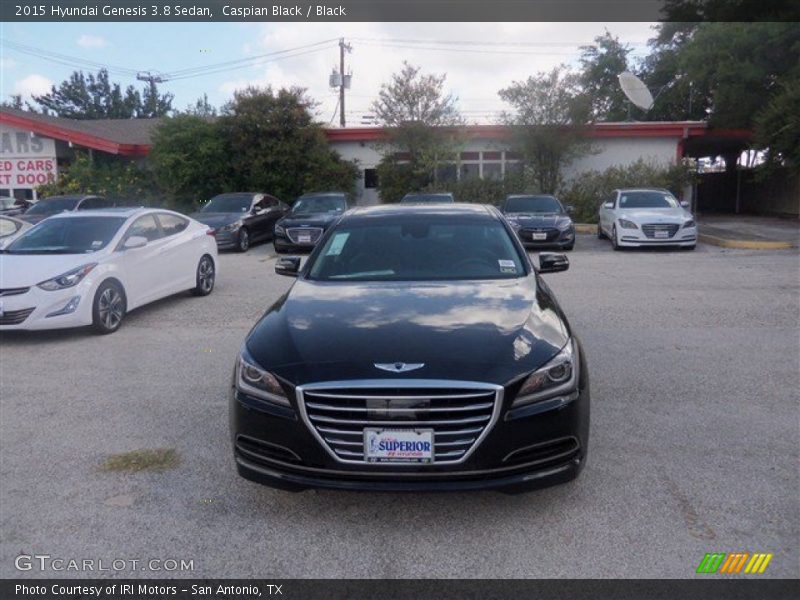 Caspian Black / Black 2015 Hyundai Genesis 3.8 Sedan