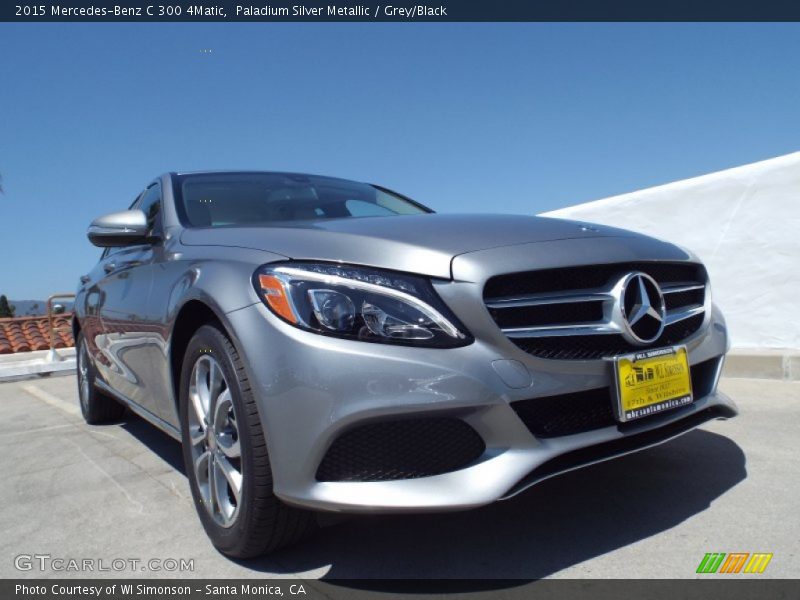 Paladium Silver Metallic / Grey/Black 2015 Mercedes-Benz C 300 4Matic