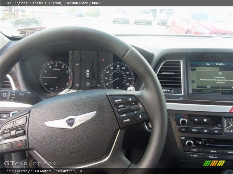 Caspian Black / Black 2015 Hyundai Genesis 3.8 Sedan
