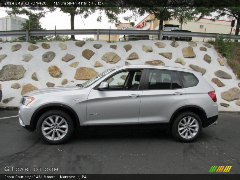 Titanium Silver Metallic / Black 2014 BMW X3 xDrive28i