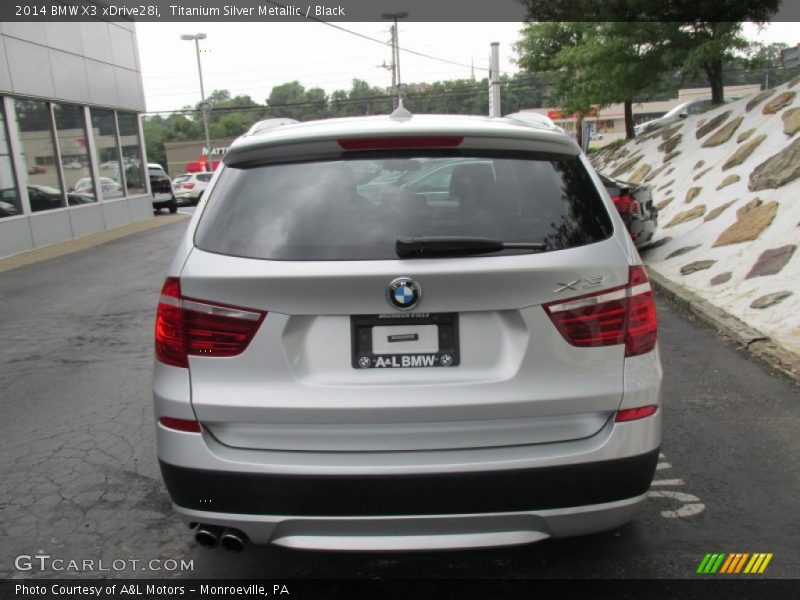 Titanium Silver Metallic / Black 2014 BMW X3 xDrive28i