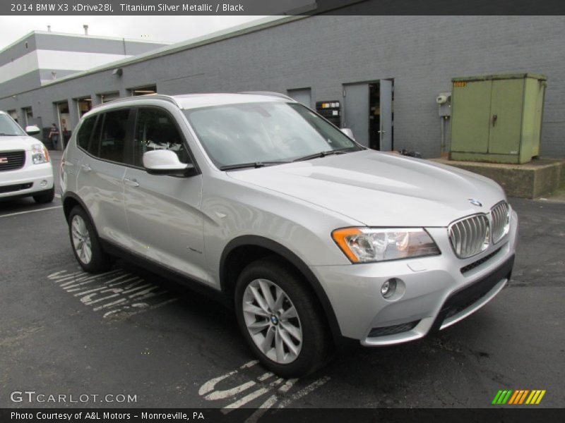 Titanium Silver Metallic / Black 2014 BMW X3 xDrive28i