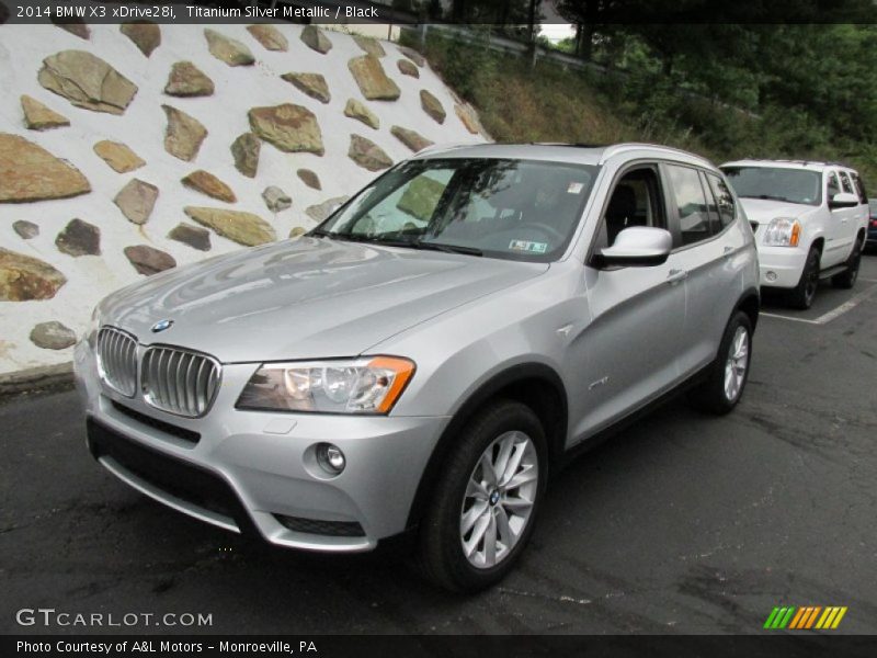 Titanium Silver Metallic / Black 2014 BMW X3 xDrive28i