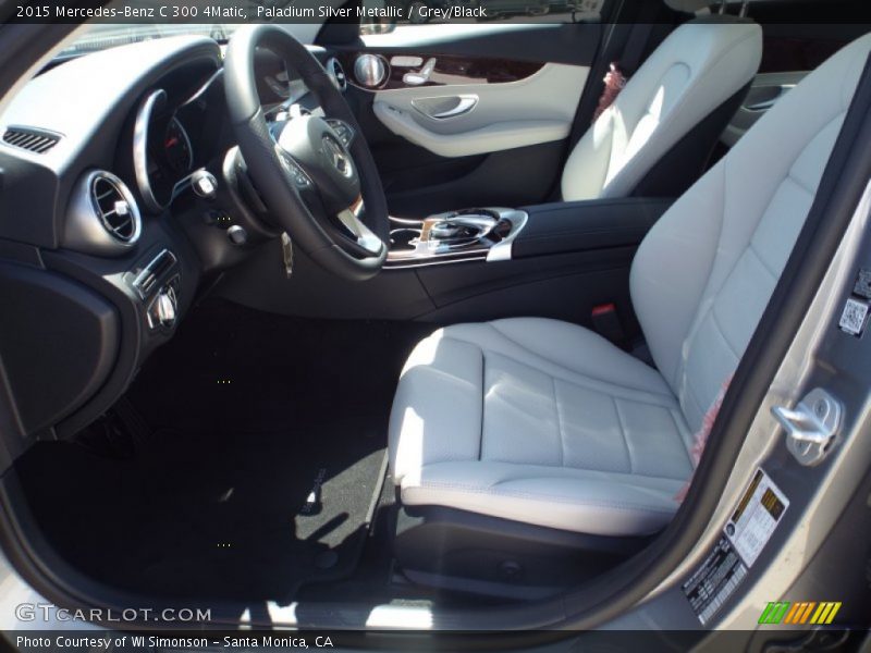 Paladium Silver Metallic / Grey/Black 2015 Mercedes-Benz C 300 4Matic