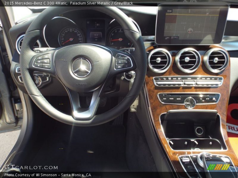 Paladium Silver Metallic / Grey/Black 2015 Mercedes-Benz C 300 4Matic