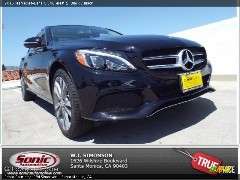 Black / Black 2015 Mercedes-Benz C 300 4Matic