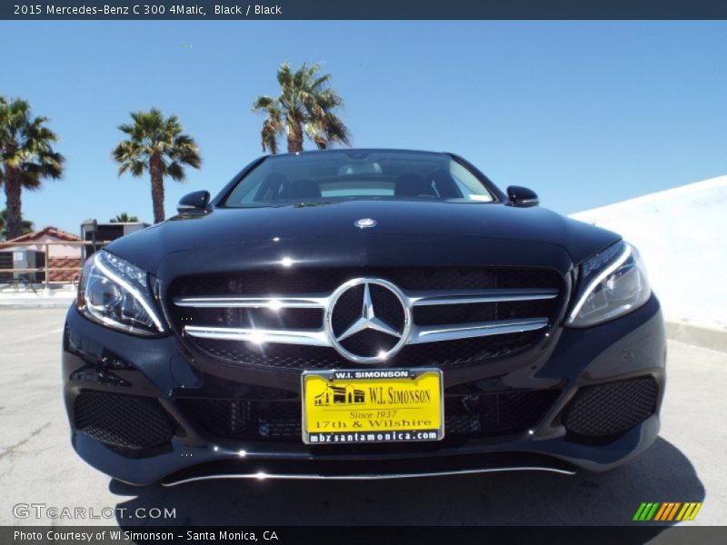 Black / Black 2015 Mercedes-Benz C 300 4Matic