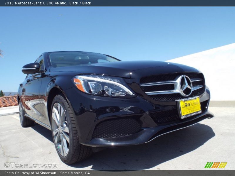 Black / Black 2015 Mercedes-Benz C 300 4Matic
