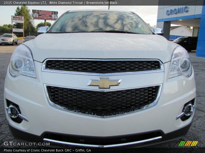 White Diamond Tricoat / Brownstone/Jet Black 2015 Chevrolet Equinox LTZ