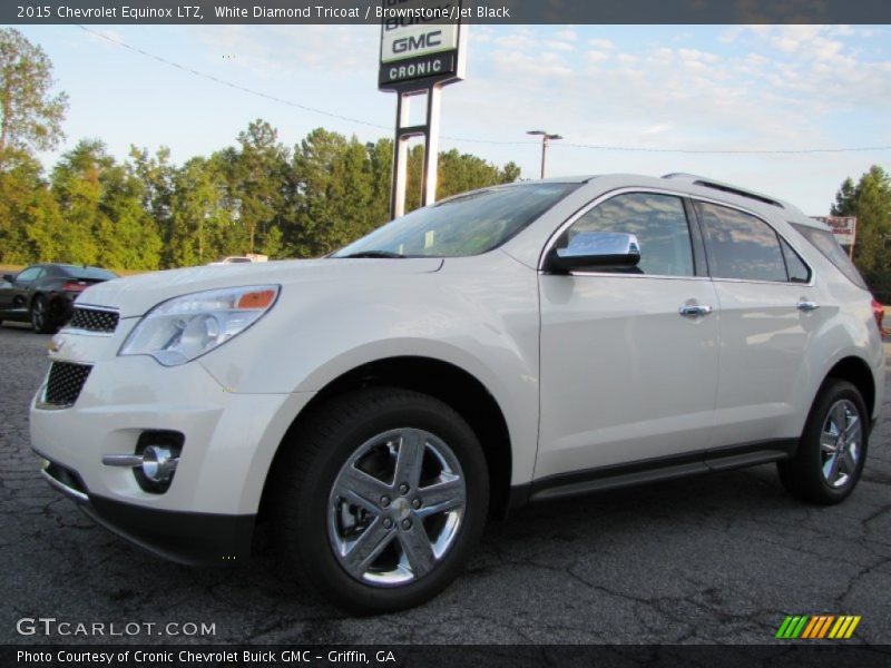 White Diamond Tricoat / Brownstone/Jet Black 2015 Chevrolet Equinox LTZ