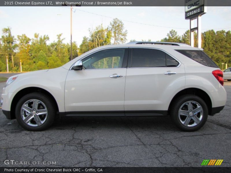 White Diamond Tricoat / Brownstone/Jet Black 2015 Chevrolet Equinox LTZ