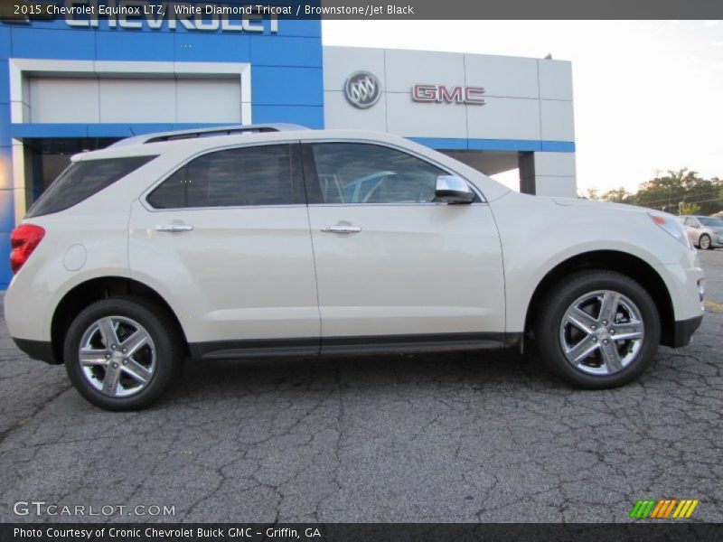 White Diamond Tricoat / Brownstone/Jet Black 2015 Chevrolet Equinox LTZ