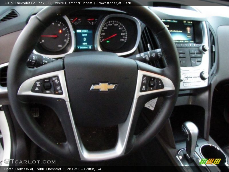 White Diamond Tricoat / Brownstone/Jet Black 2015 Chevrolet Equinox LTZ
