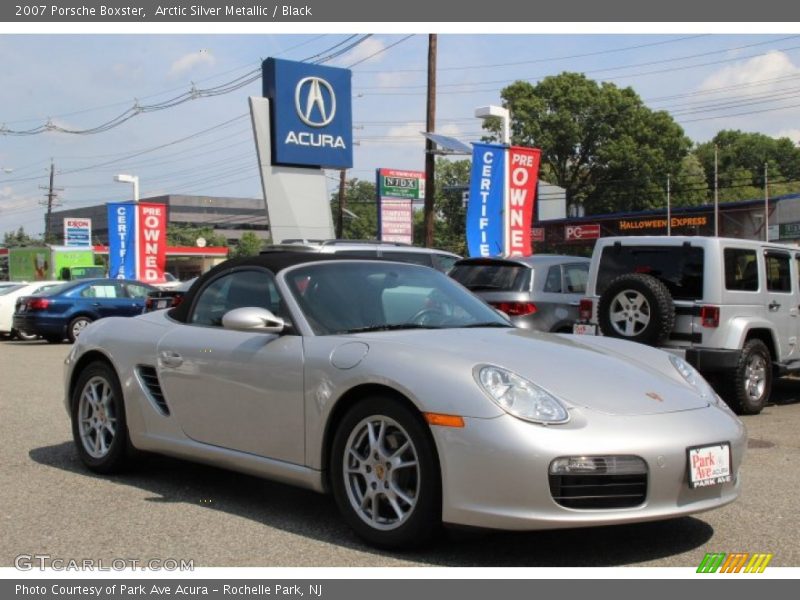 Arctic Silver Metallic / Black 2007 Porsche Boxster