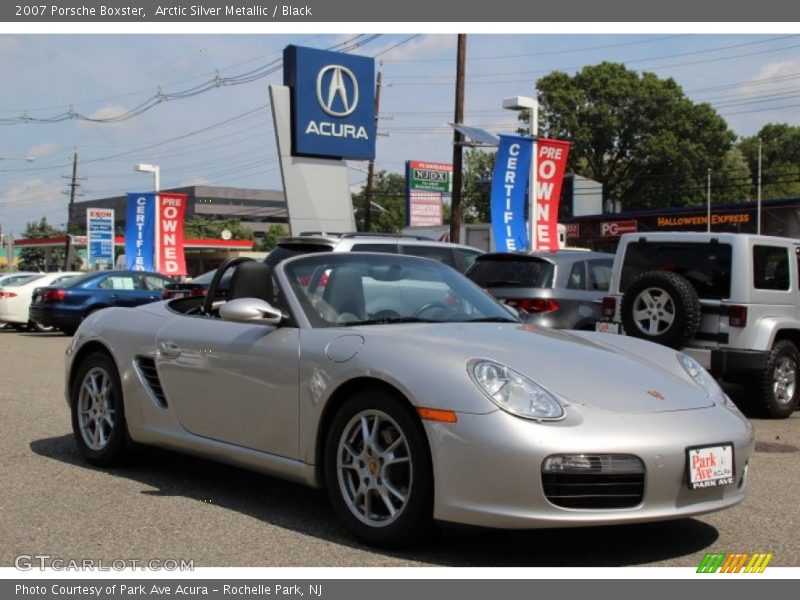 Arctic Silver Metallic / Black 2007 Porsche Boxster