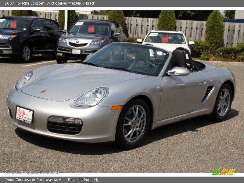 Arctic Silver Metallic / Black 2007 Porsche Boxster