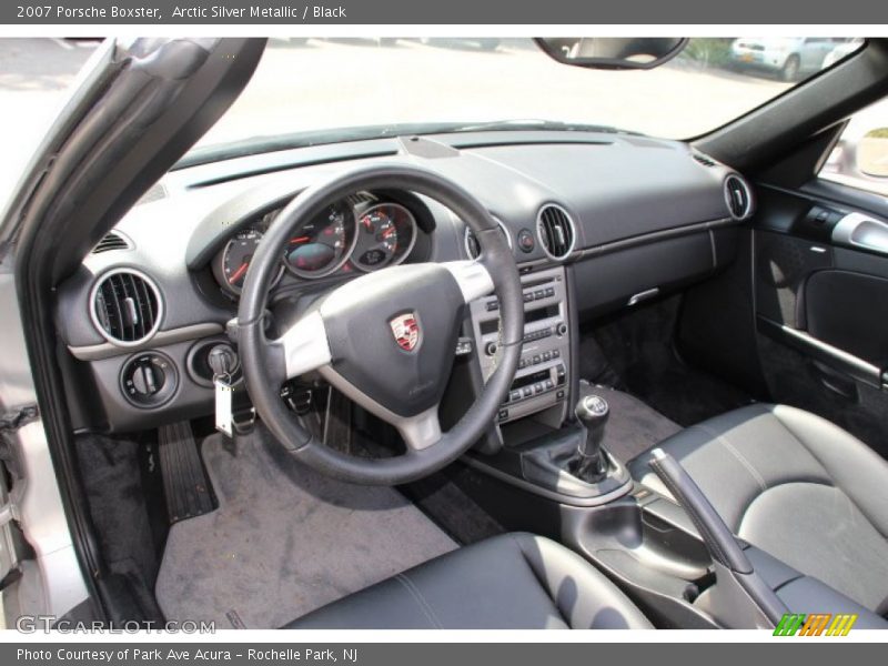Arctic Silver Metallic / Black 2007 Porsche Boxster