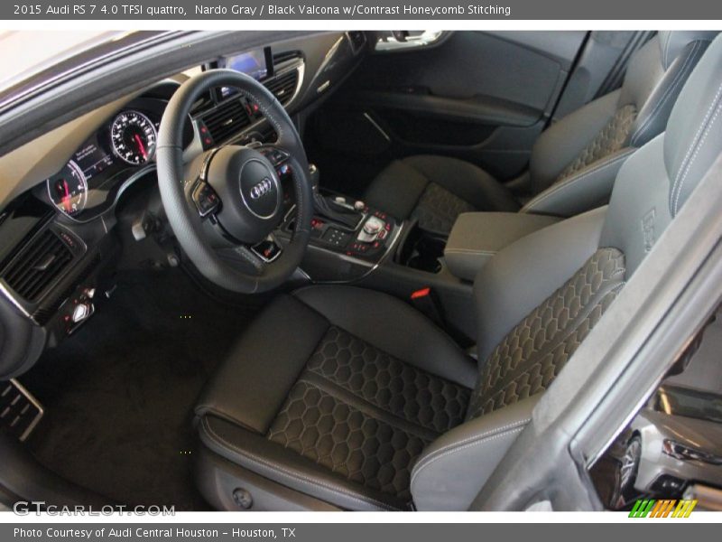  2015 RS 7 4.0 TFSI quattro Black Valcona w/Contrast Honeycomb Stitching Interior