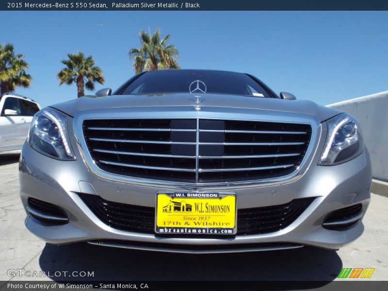 Palladium Silver Metallic / Black 2015 Mercedes-Benz S 550 Sedan