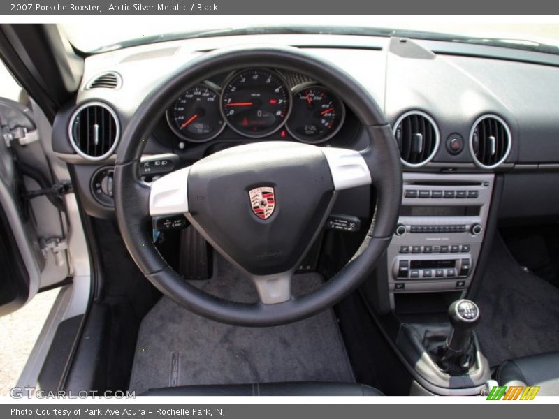 Arctic Silver Metallic / Black 2007 Porsche Boxster