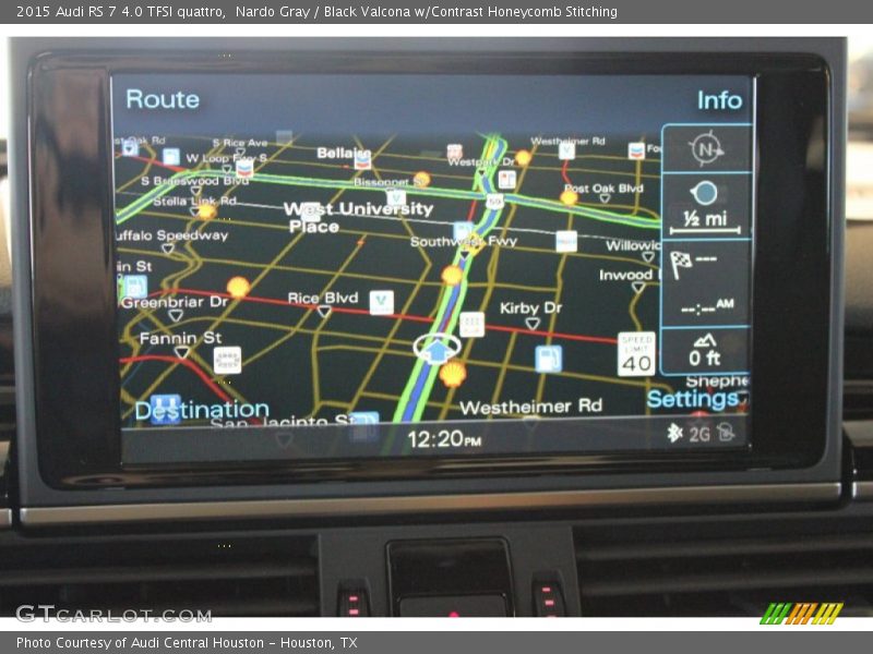 Navigation of 2015 RS 7 4.0 TFSI quattro