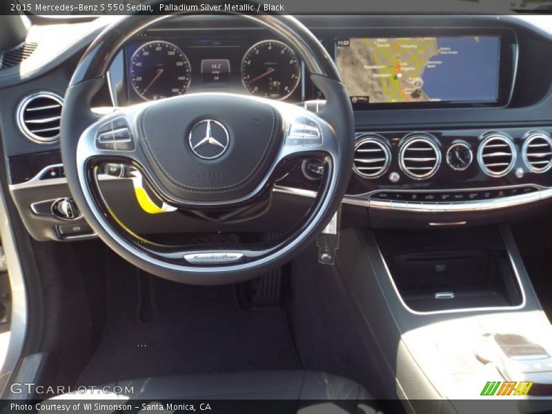 Palladium Silver Metallic / Black 2015 Mercedes-Benz S 550 Sedan