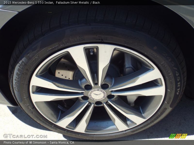 Palladium Silver Metallic / Black 2015 Mercedes-Benz S 550 Sedan