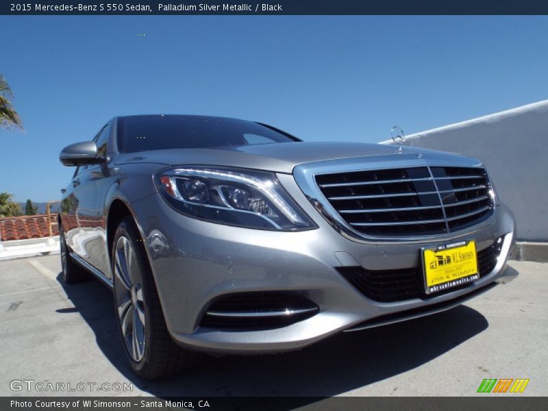 Palladium Silver Metallic / Black 2015 Mercedes-Benz S 550 Sedan