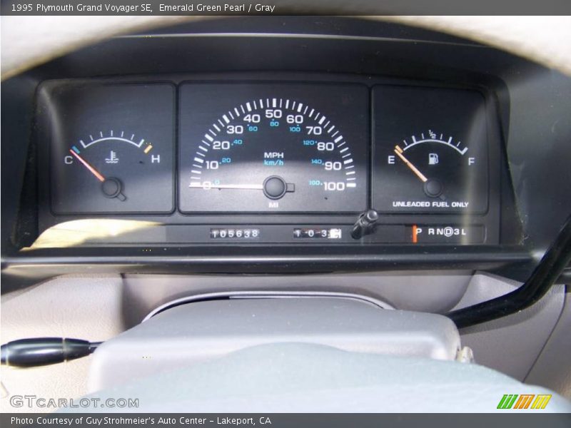 Emerald Green Pearl / Gray 1995 Plymouth Grand Voyager SE