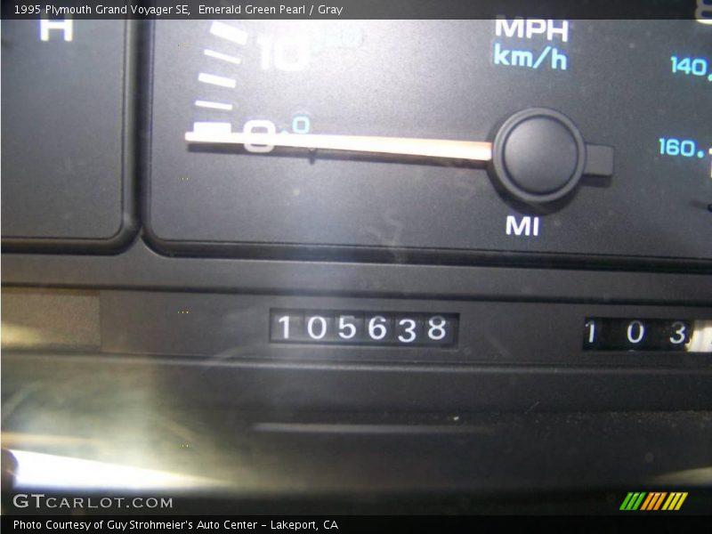 Emerald Green Pearl / Gray 1995 Plymouth Grand Voyager SE