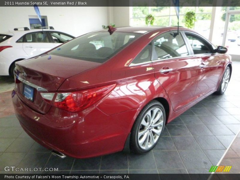 Venetian Red / Black 2011 Hyundai Sonata SE