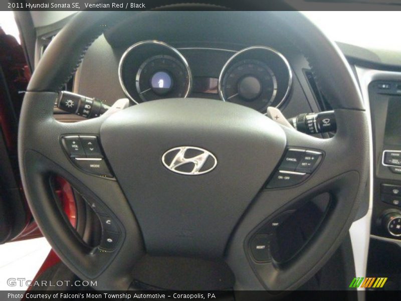 Venetian Red / Black 2011 Hyundai Sonata SE