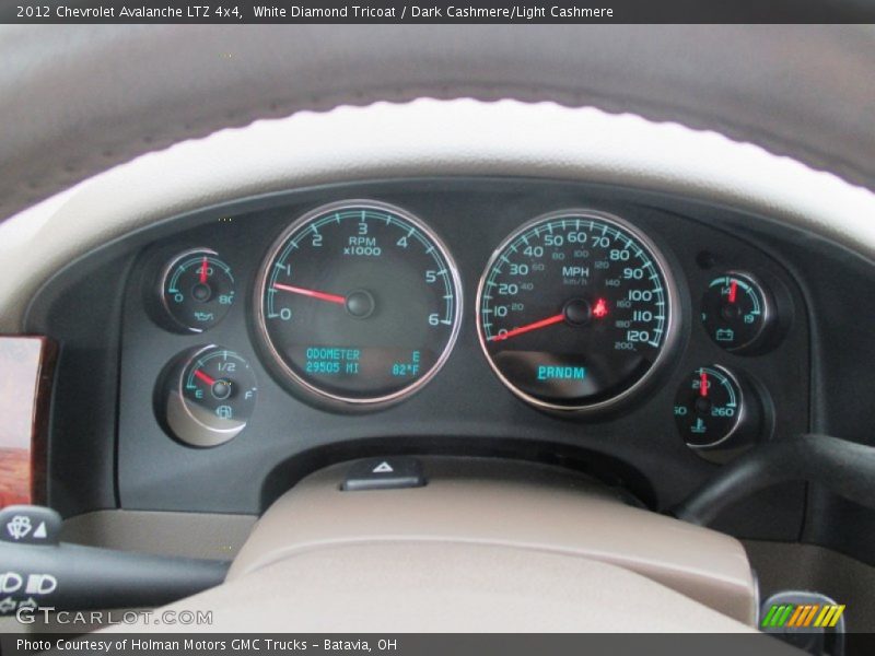 White Diamond Tricoat / Dark Cashmere/Light Cashmere 2012 Chevrolet Avalanche LTZ 4x4