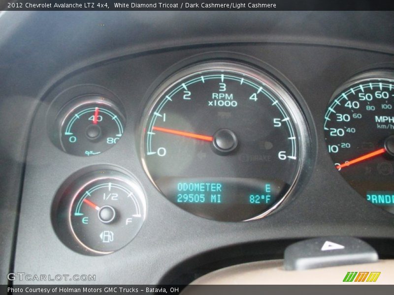 White Diamond Tricoat / Dark Cashmere/Light Cashmere 2012 Chevrolet Avalanche LTZ 4x4