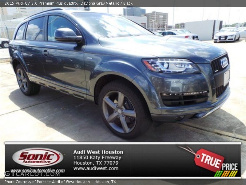 Daytona Gray Metallic / Black 2015 Audi Q7 3.0 Premium Plus quattro