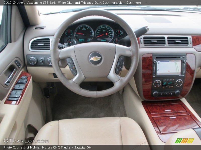 White Diamond Tricoat / Dark Cashmere/Light Cashmere 2012 Chevrolet Avalanche LTZ 4x4