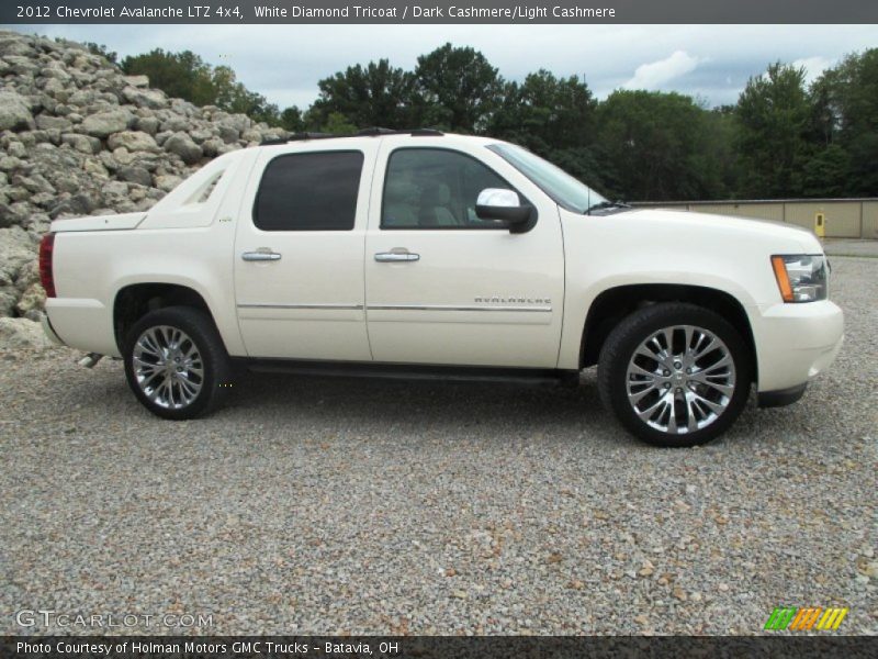 White Diamond Tricoat / Dark Cashmere/Light Cashmere 2012 Chevrolet Avalanche LTZ 4x4