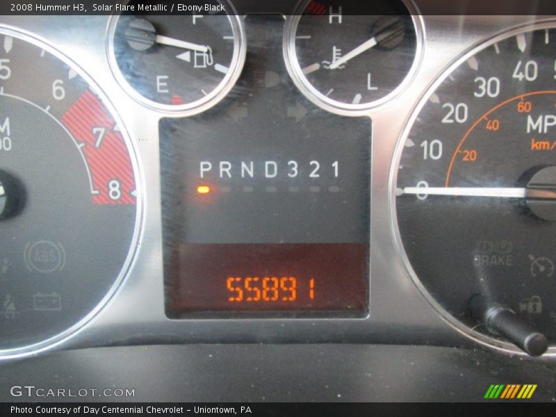 Solar Flare Metallic / Ebony Black 2008 Hummer H3