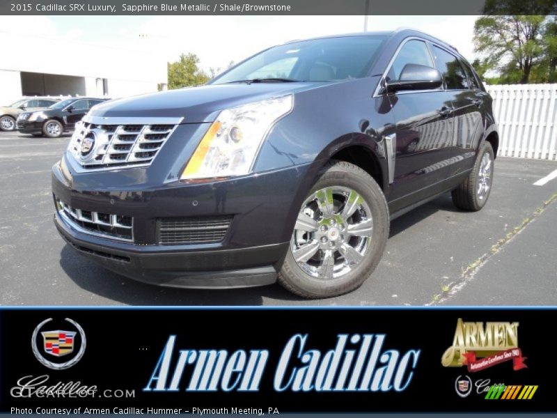 Sapphire Blue Metallic / Shale/Brownstone 2015 Cadillac SRX Luxury