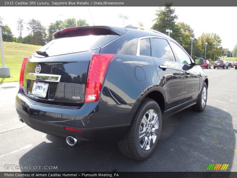 Sapphire Blue Metallic / Shale/Brownstone 2015 Cadillac SRX Luxury