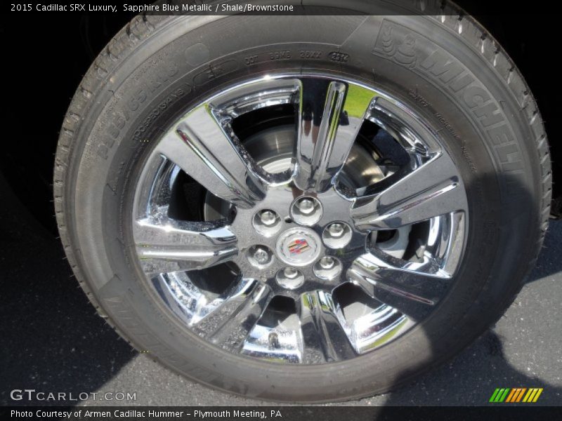 Sapphire Blue Metallic / Shale/Brownstone 2015 Cadillac SRX Luxury