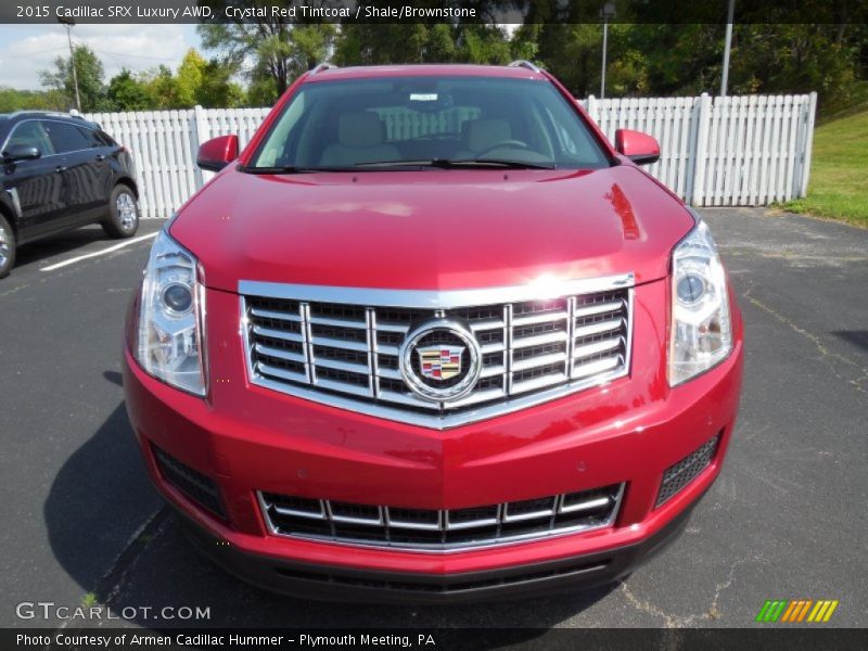 Crystal Red Tintcoat / Shale/Brownstone 2015 Cadillac SRX Luxury AWD