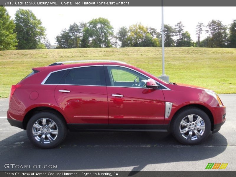 Crystal Red Tintcoat / Shale/Brownstone 2015 Cadillac SRX Luxury AWD