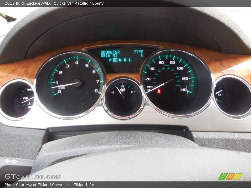 Quicksilver Metallic / Ebony 2012 Buick Enclave AWD