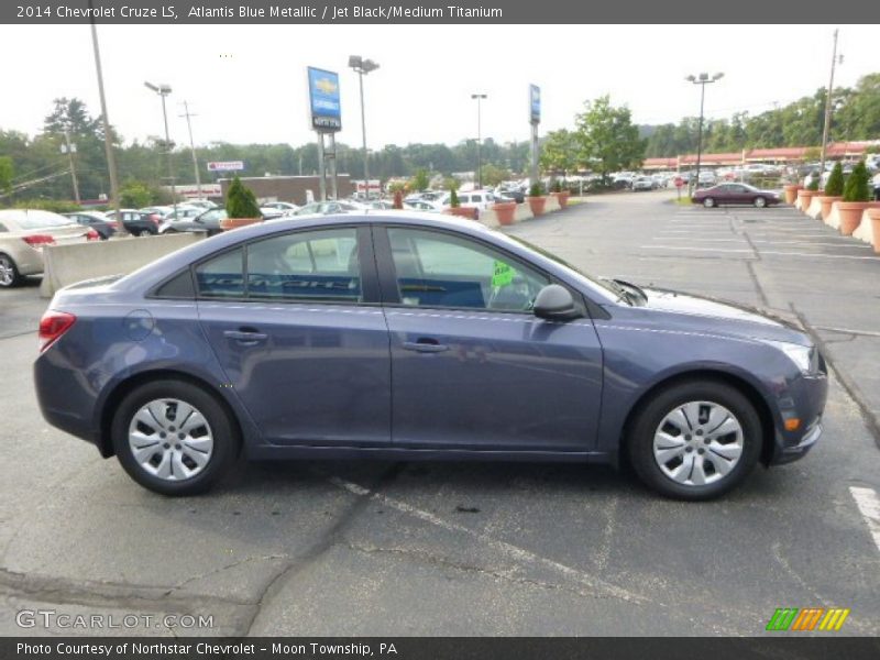 Atlantis Blue Metallic / Jet Black/Medium Titanium 2014 Chevrolet Cruze LS