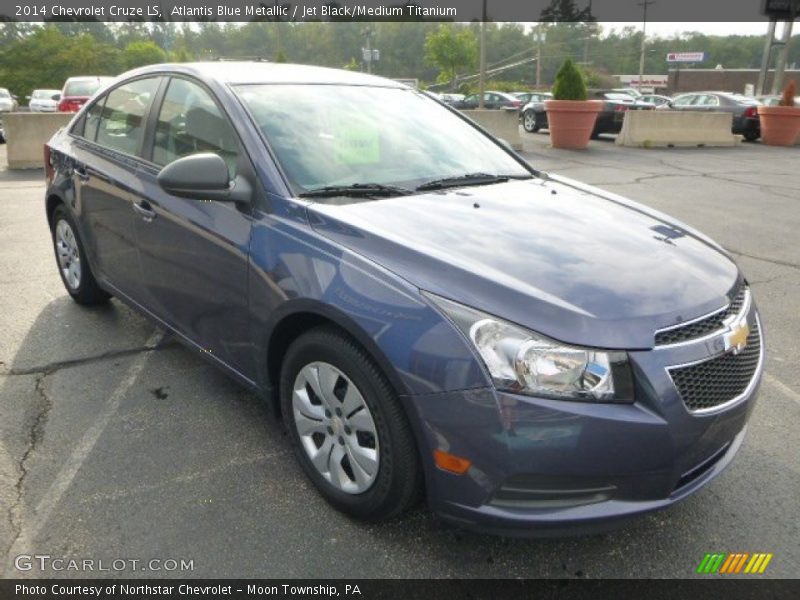 Atlantis Blue Metallic / Jet Black/Medium Titanium 2014 Chevrolet Cruze LS