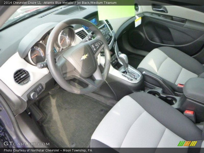 Atlantis Blue Metallic / Jet Black/Medium Titanium 2014 Chevrolet Cruze LS